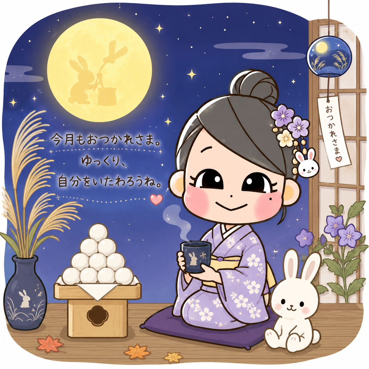 9月のお月見ミミィちゃん