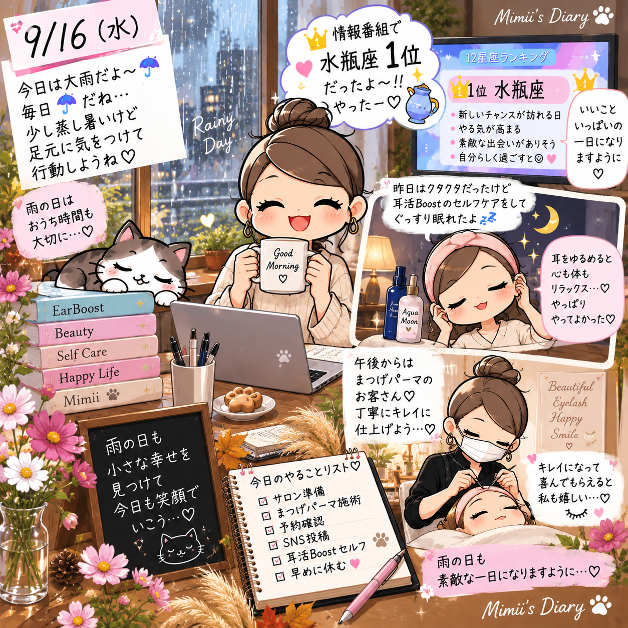 今日の水瓶座1位！